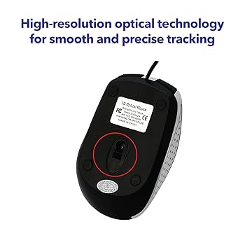 Amazon.com: Verbatim Wired USB Computer Mouse - Corded USB
